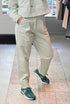Rabens Saloner Raina canvas light pleat pant grey cloud